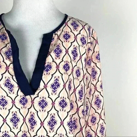 Brixton ivory top size M Multicolored geometric - Picture 2 of 8